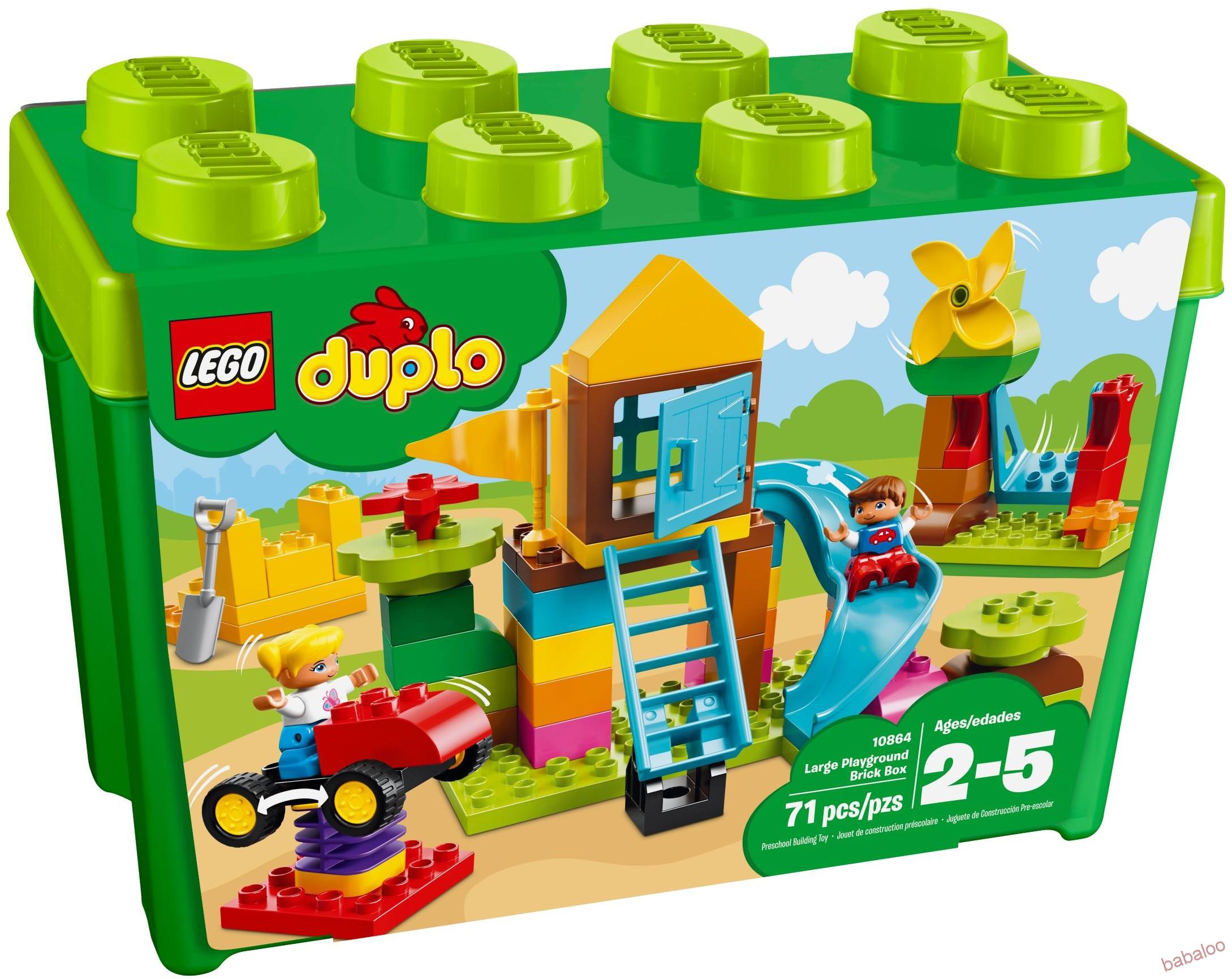 Lego Duplo Dla 4 Latka LEGO® | LEGO® DUPLO® 10864 -Veľký box s kockami na ihrisko | HRAČKY