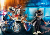 PLAYMOBIL 70573 - Policajný bicykel: Prenasledovanie vreckového zlodeja