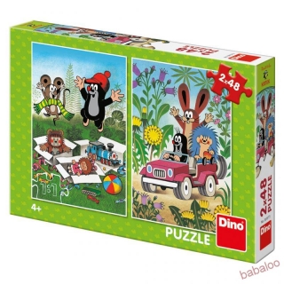 Dino - KRTKO sa raduje 2x48 Puzzle