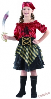 Karnevalový kostým Pirátka 110 - 120 cm